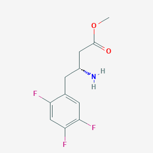 2D structure of (R)-Sitagliptin Methyl-Ester